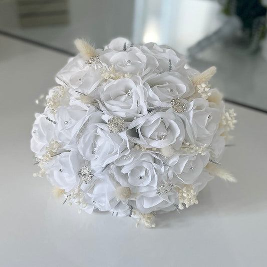 White Pearl Bridal Bouquet